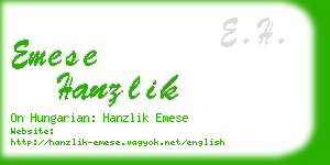 emese hanzlik business card